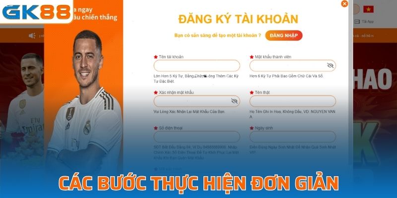 Các bước thực hiện đơn giản